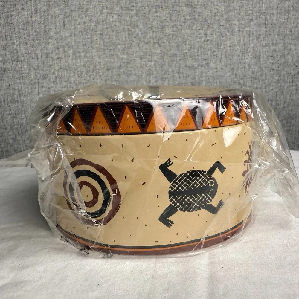 Vintage Y2K Disney The Lion‎ King African Paper Mache Decorator Box NEW